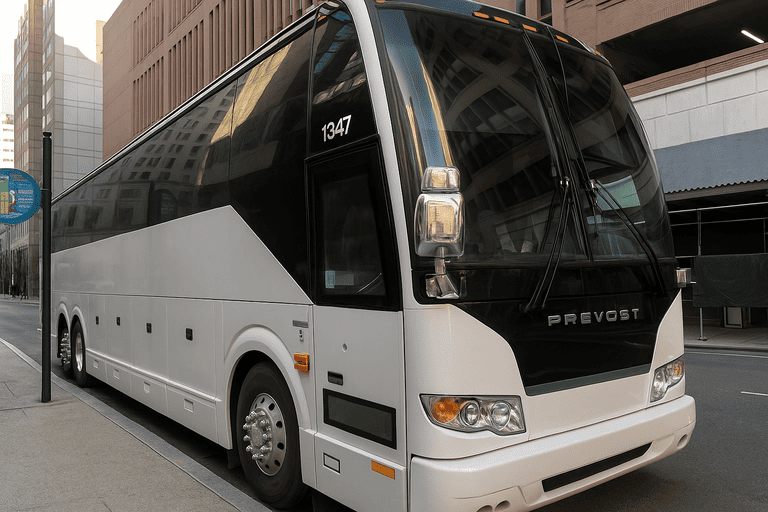 a Charter Bus Rental Mansfield coach bus